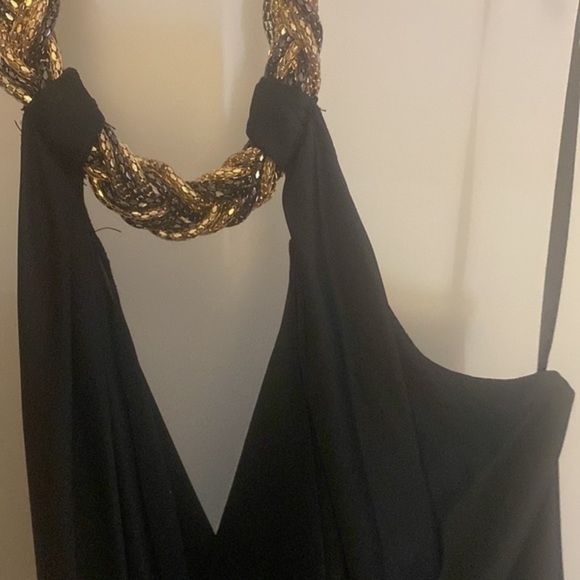 Bebe Necklace Halter Top | Color: Gold/black | Size: S | body icon fit - Picture 8 of 8